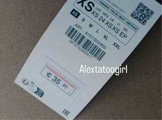 Top Zara pedreria negro XS