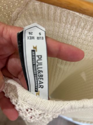 Jersey blanco punto - Talla S