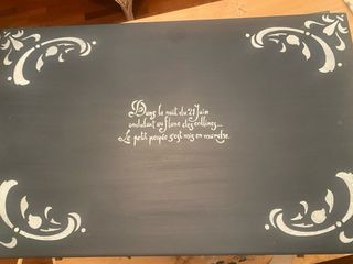 Comodino blu shabby chic