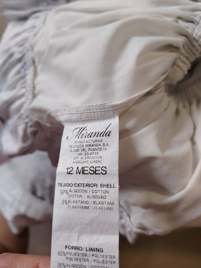 Vestido niña 12 meses - Miranda