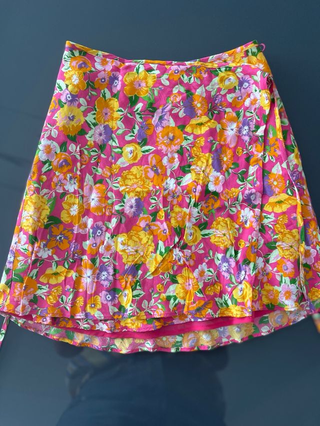 Gonna Zara rosa floreale