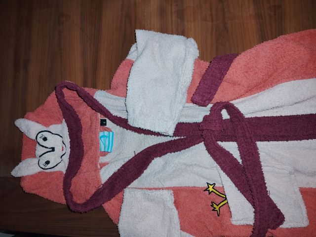 Albornoz infantil 5 años - Rosa