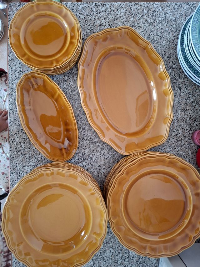 Set Piatti Ceramica Vintage Luneville 19 pezzi