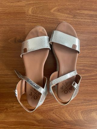Sandalias Plataforma Plata