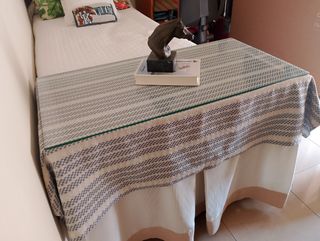 Mesa camilla cristal - beige, azul