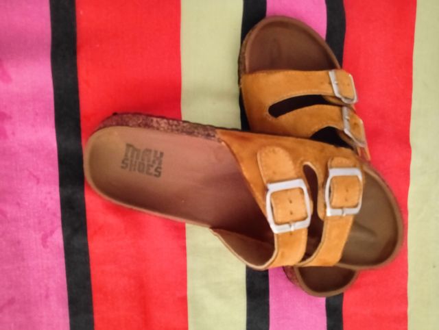 Sandalias Ocre / Marrón hebillas talla 37