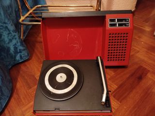 Tocadiscos Philips rojo vintage