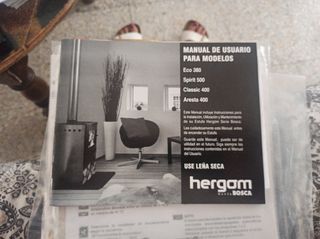 Estufa leña Hergom - Negra