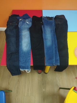 5 Pantalones premamá - Azul & Negro