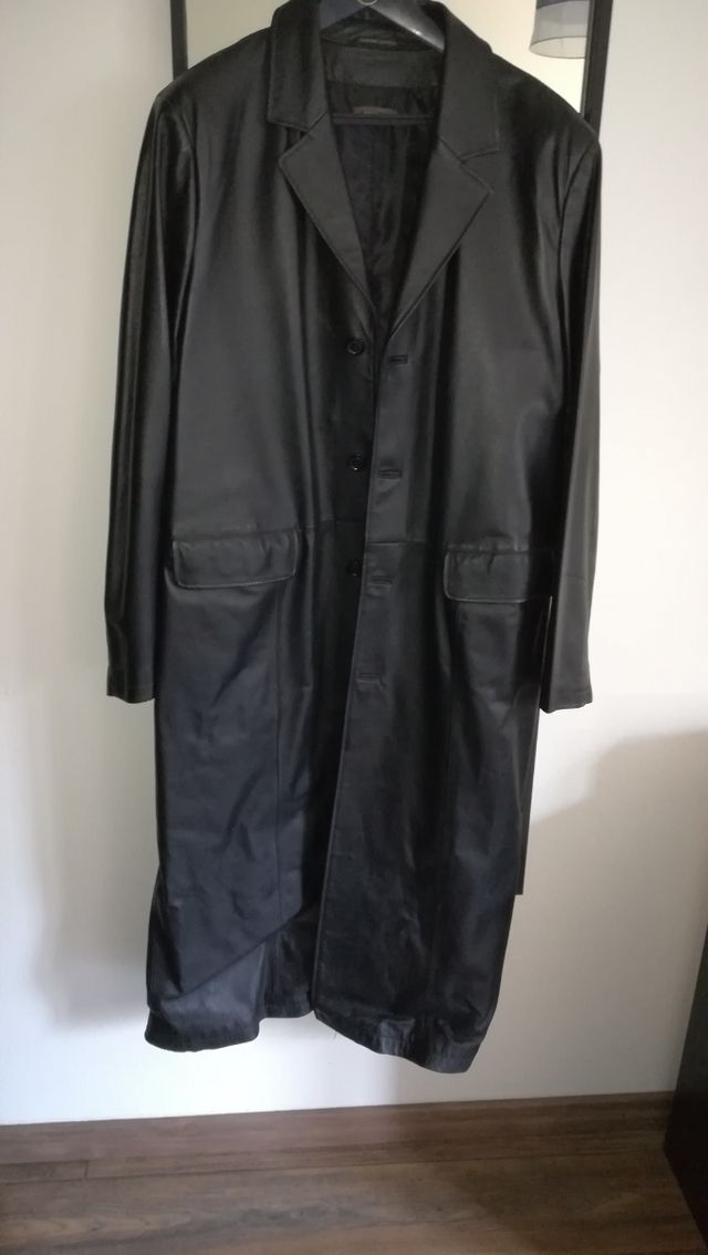 Cappotto Pelle Nero Tg.54