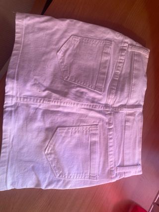 Mini Falda Vaquera Blanca