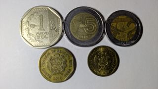5 Monedas Perú: Soles y Céntimos