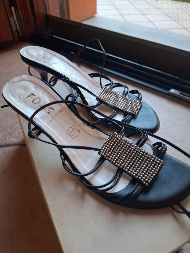 Sandali Foxs neri 38 - Pelle