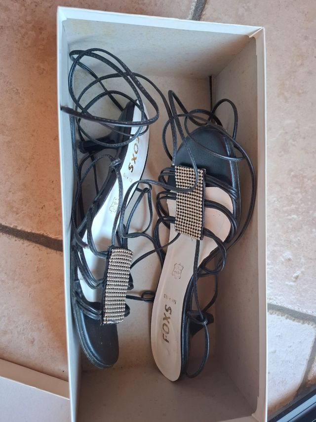 Sandali Foxs neri 38 - Pelle