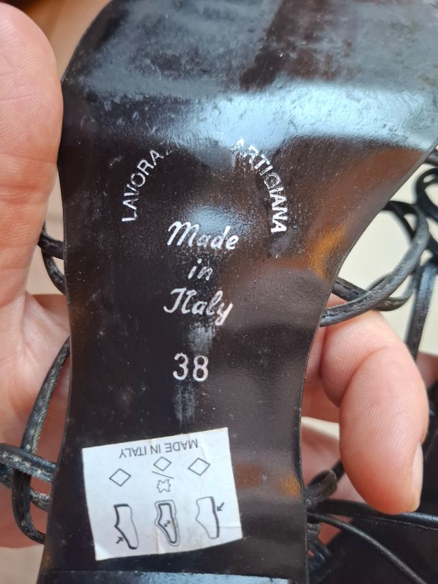 Sandali Foxs neri 38 - Pelle