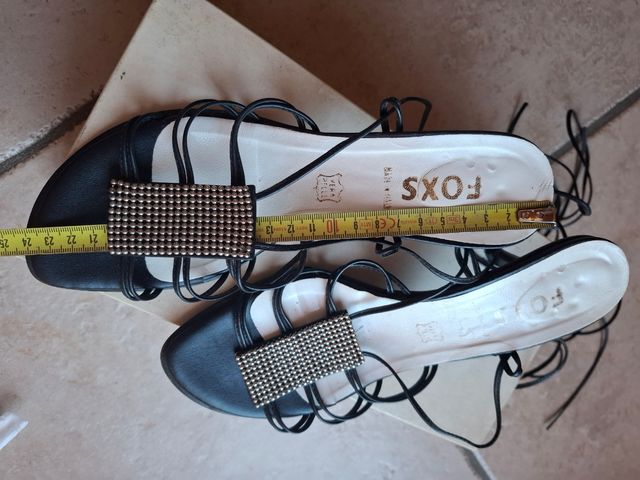 Sandali Foxs neri 38 - Pelle