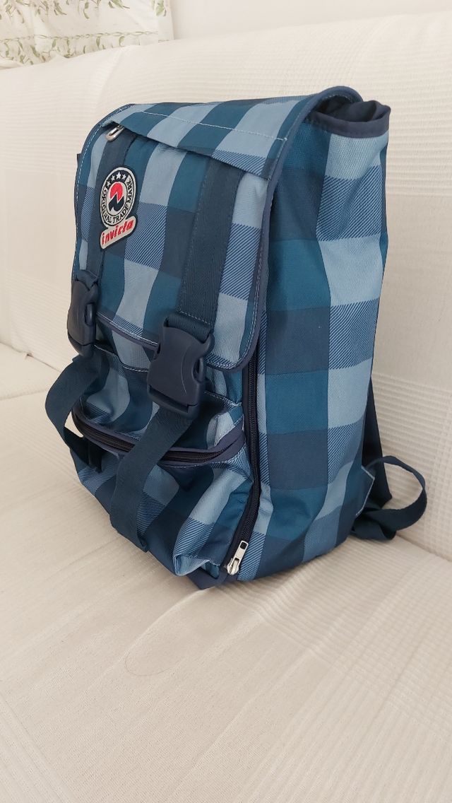 Zaino Invicta Scuola Blu a Quadri