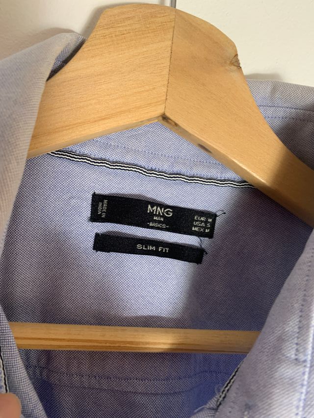 Camisa Mango azul talla M