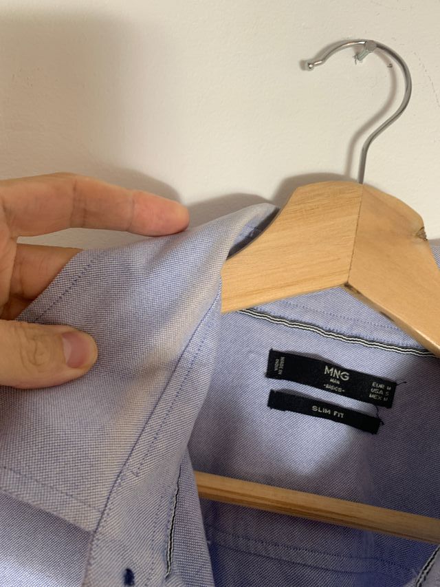 Camisa Mango azul talla M
