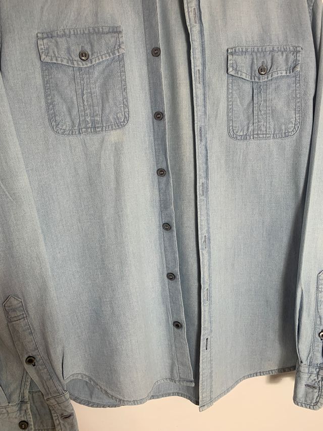 Camisa Mango azul claro talla XS