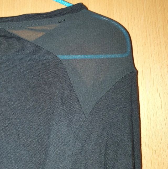 Blusa manga larga ombros transparentes Inside S