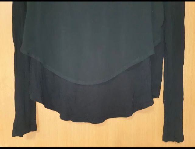 Blusa manga larga ombros transparentes Inside S