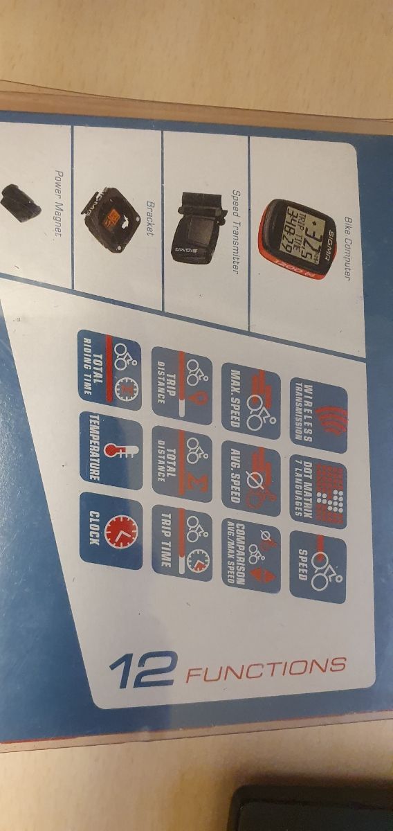 Ciclocomputador Sigma 1200 WL - 12 funciones