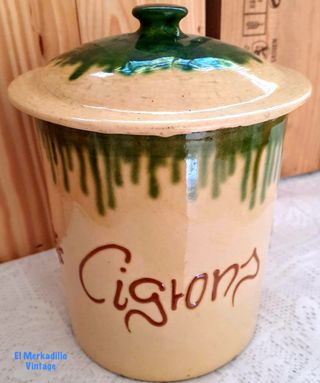 Tarros cocina vintage barro vidriado