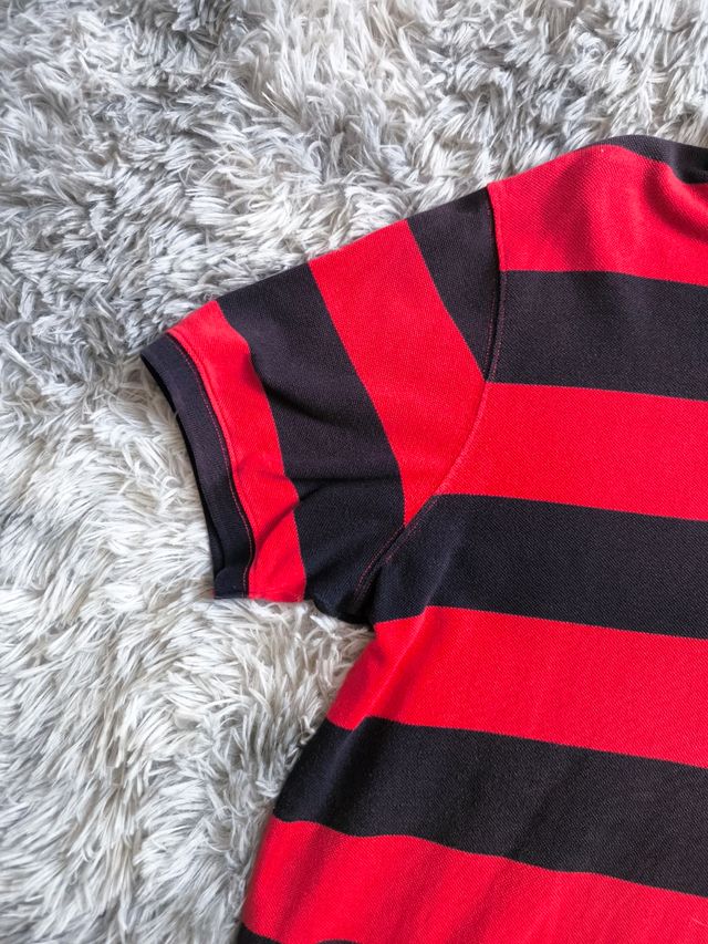 Polo Tommy Hilfiger rayas rojas XL