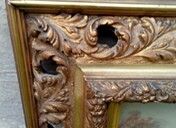 Cuadro vintage con marco dorado