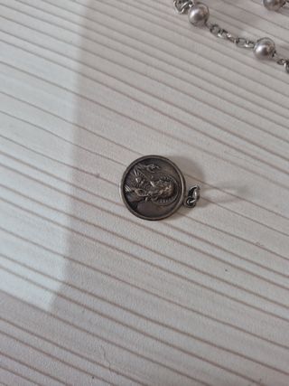 Collar y pulsera plata 925 y 2 medallas 