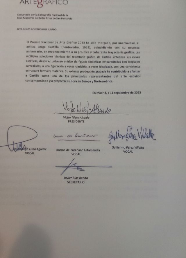 Libro Jorge Castillo - Premio Nacional Arte Gráfic