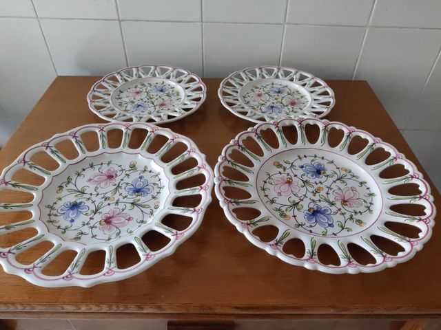 5 piatti dipinti a mano