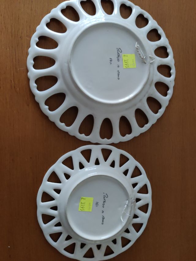 5 piatti dipinti a mano