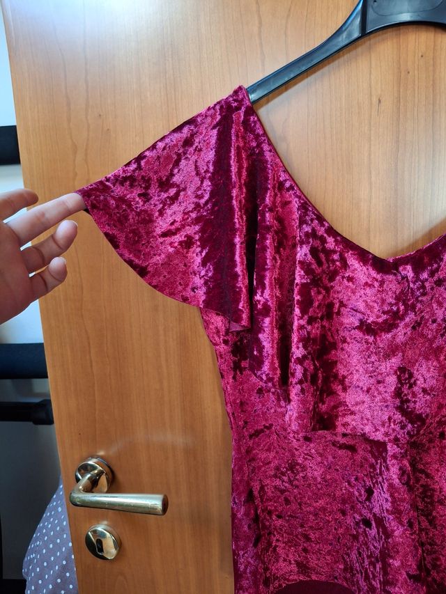 Top velluto bordeaux 