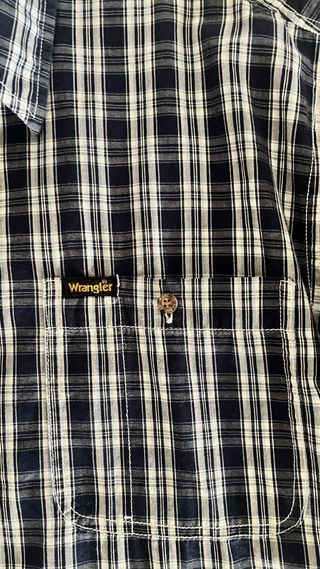 Camicia Wrangler a quadri blu e bianca
