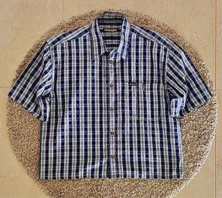 Camicia Wrangler a quadri blu e bianca