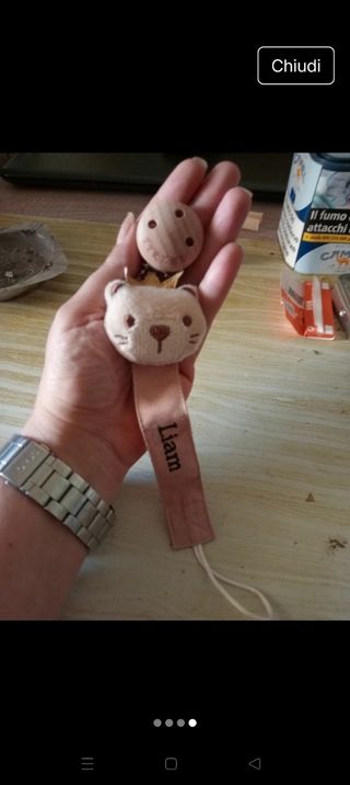 Catenella per ciuccio personalizzato Liam