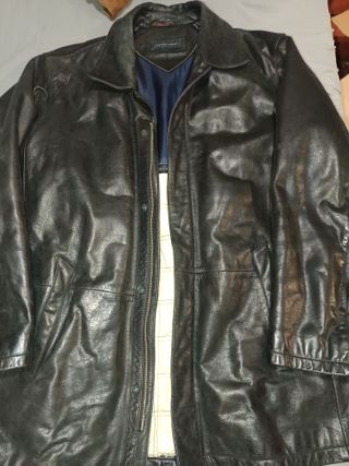 Chaqueta cuero Tommy Hilfiger negra