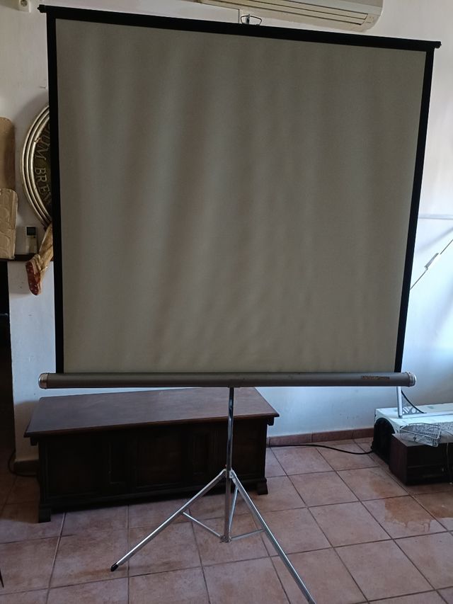 Pantalla proyector portátil plegable.