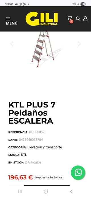 Escalera aluminio 7 peldaños