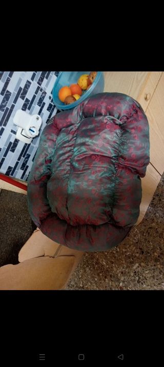 Cuscino letto cane verde/rosso
