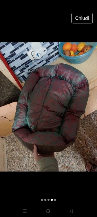 Cuscino letto cane verde/rosso