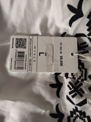 Blusa Salsa Jeans blanca - Talla L