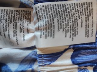 Pantaloni larghi H&M fiori blu