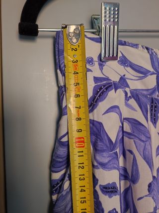 Pantaloni larghi H&M fiori blu