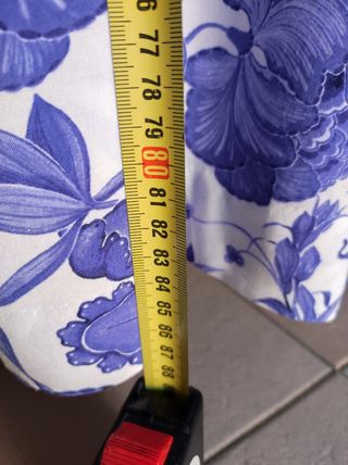 Pantaloni larghi H&M fiori blu