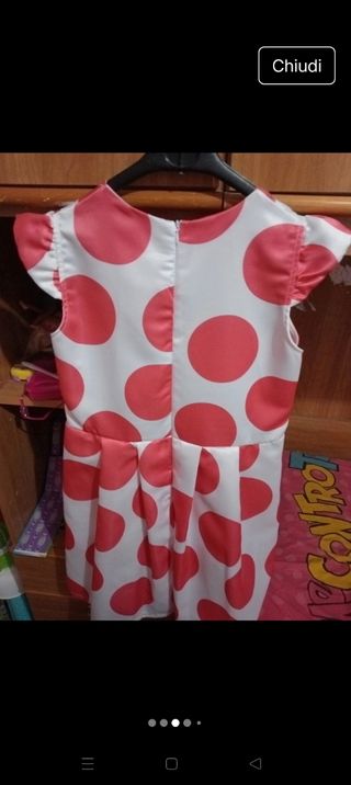 Vestito bimba pois rosso bianco