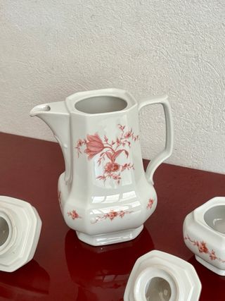 Set vintage caffettiera zuccheriera in porcellana
