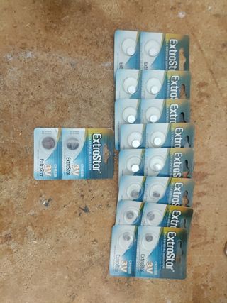 16 Pilas de botón CR1025B + 2 CR1632B